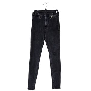 Hudson Jeans High Rise Kooper‎ Super Skinny Y2K Moto Black Jeans 26 NWT